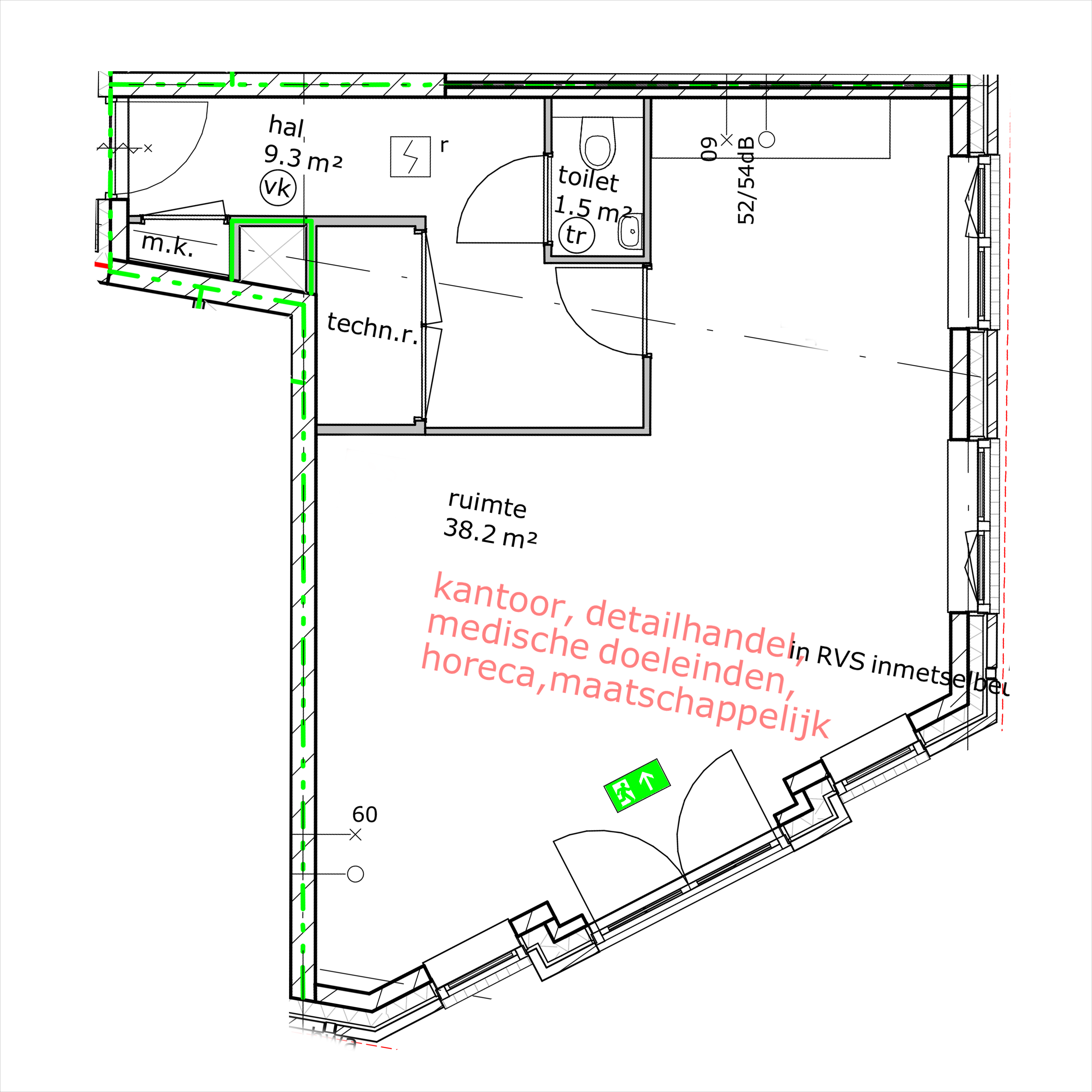 Maatvoering BN. 13 – Begane grond